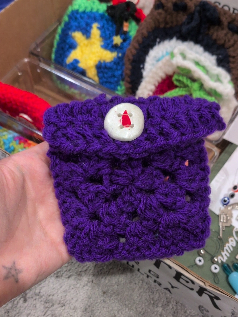 Vampire Themed Crochet Wallet